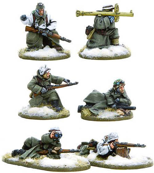 German heer panzerschreck, flamethrower & sniper teams (winter)
