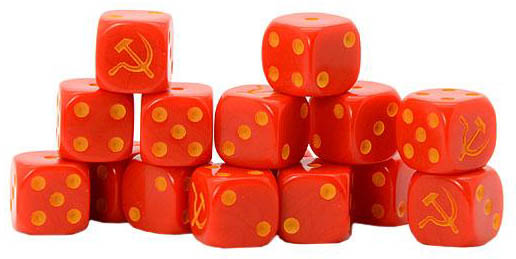 Soviet union D6 dice (16)