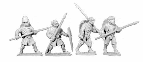 DA1033 Norman Unarmoured Spearmen (4)