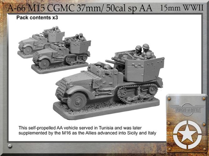 15mm M15 CGMC 37mm/50cal sp AA (3)