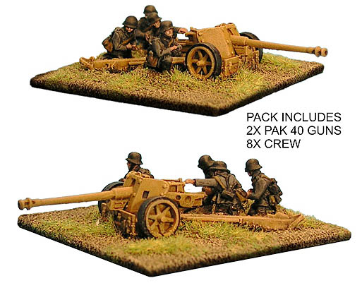 15mm Pak 40 guns and crew (2)