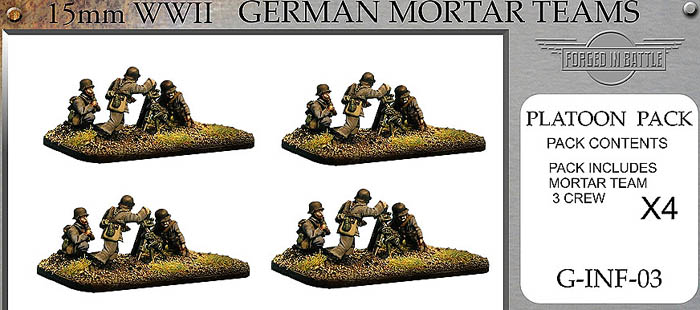 15mm German 81mm granatwerfer 34 mortar teams (4)