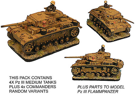 15mm PzIIIj/l or Flammpanzer platoon (4)