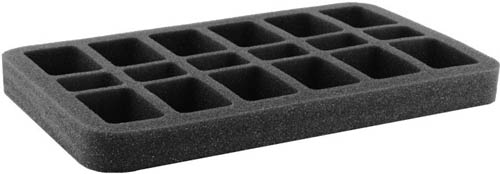 25 mm (35mm) FoW foam tray 12 Medium 6 Small Bases med botten
