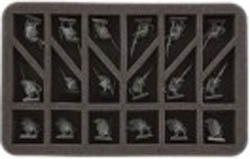 25 mm (35mm) figure foam tray 18 skaven clanrats med botten half-size