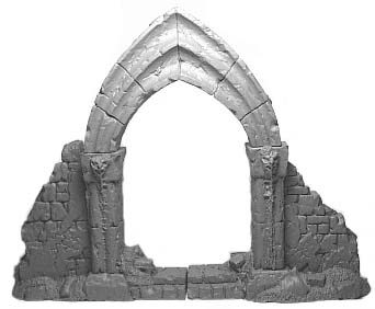 10033 Ruined gothic archway