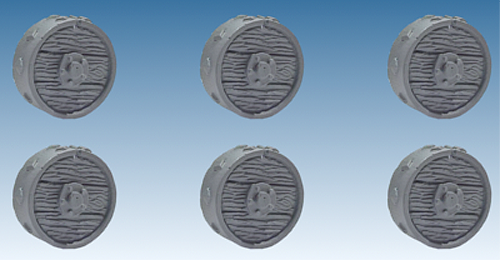 ACR81 - Small wooden wheels (6) ACR81 - Small wooden wheels (6)