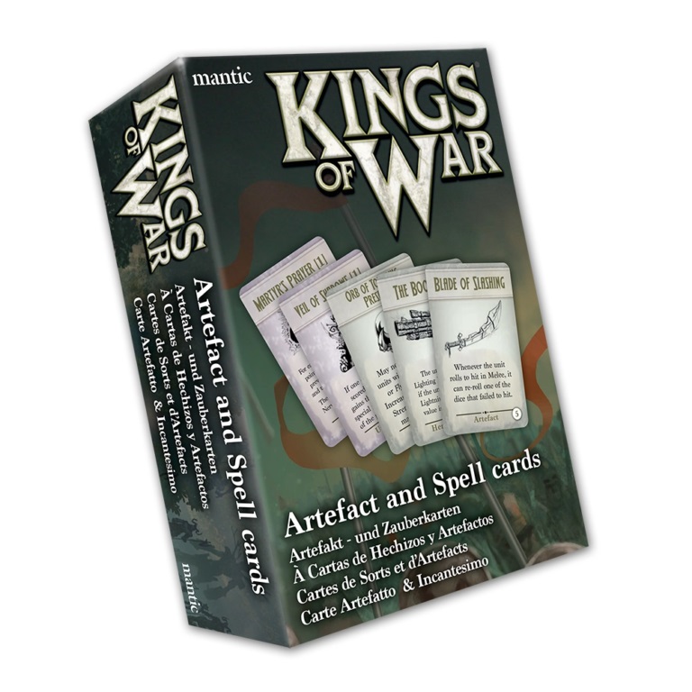 Kings of war 3ed Artefact and spell cards