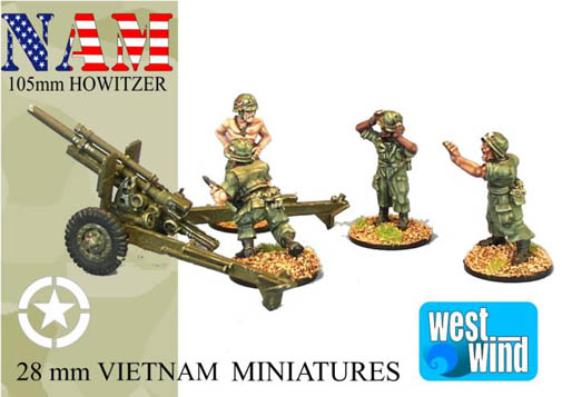 105mm US howitzer & crew