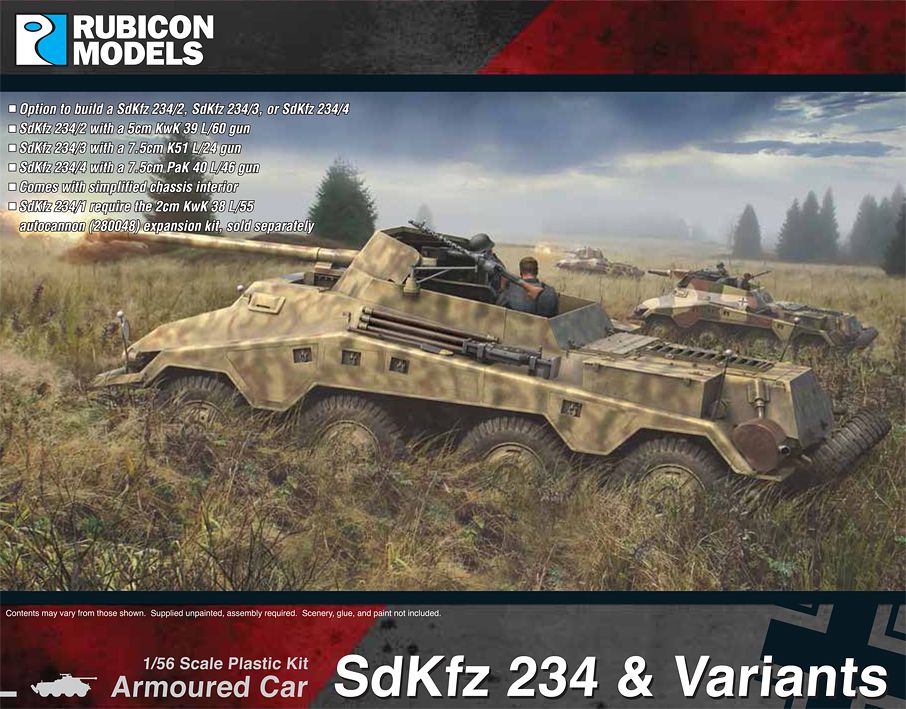 SdKfz 234, kan byggas som 234/2 Puma, 234/3 eller 234/4