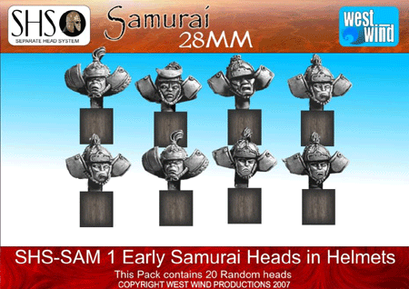 Early Samurai Helmet Heads