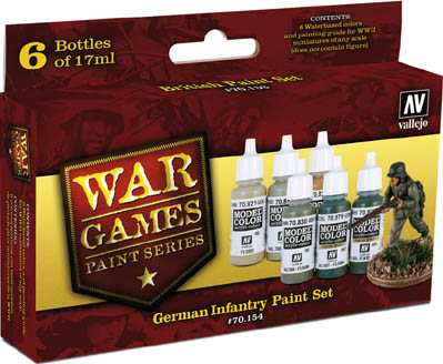 German InfantryVallejo WW2 Wargames Paint Set (6) German InfantryVallejo WW2 Wargames Paint Set (6)