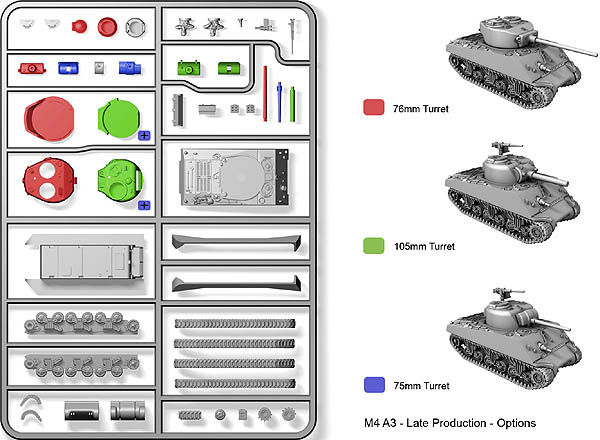 15mm M4A3 (Late) Sherman Tank