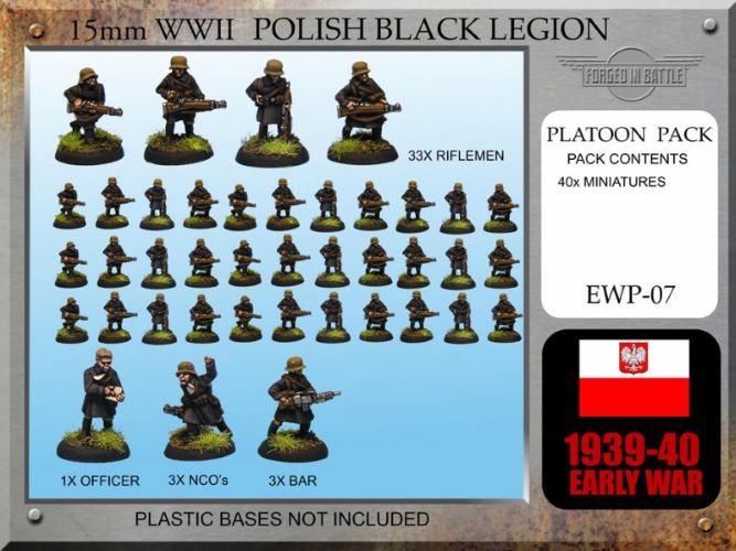 15mm Polish Black legion platoon (40)