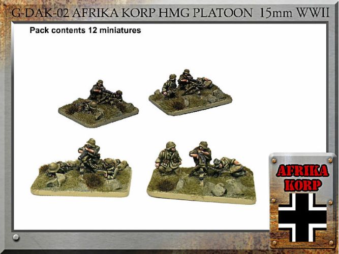 15mm German Afrika Korps HMG platoon